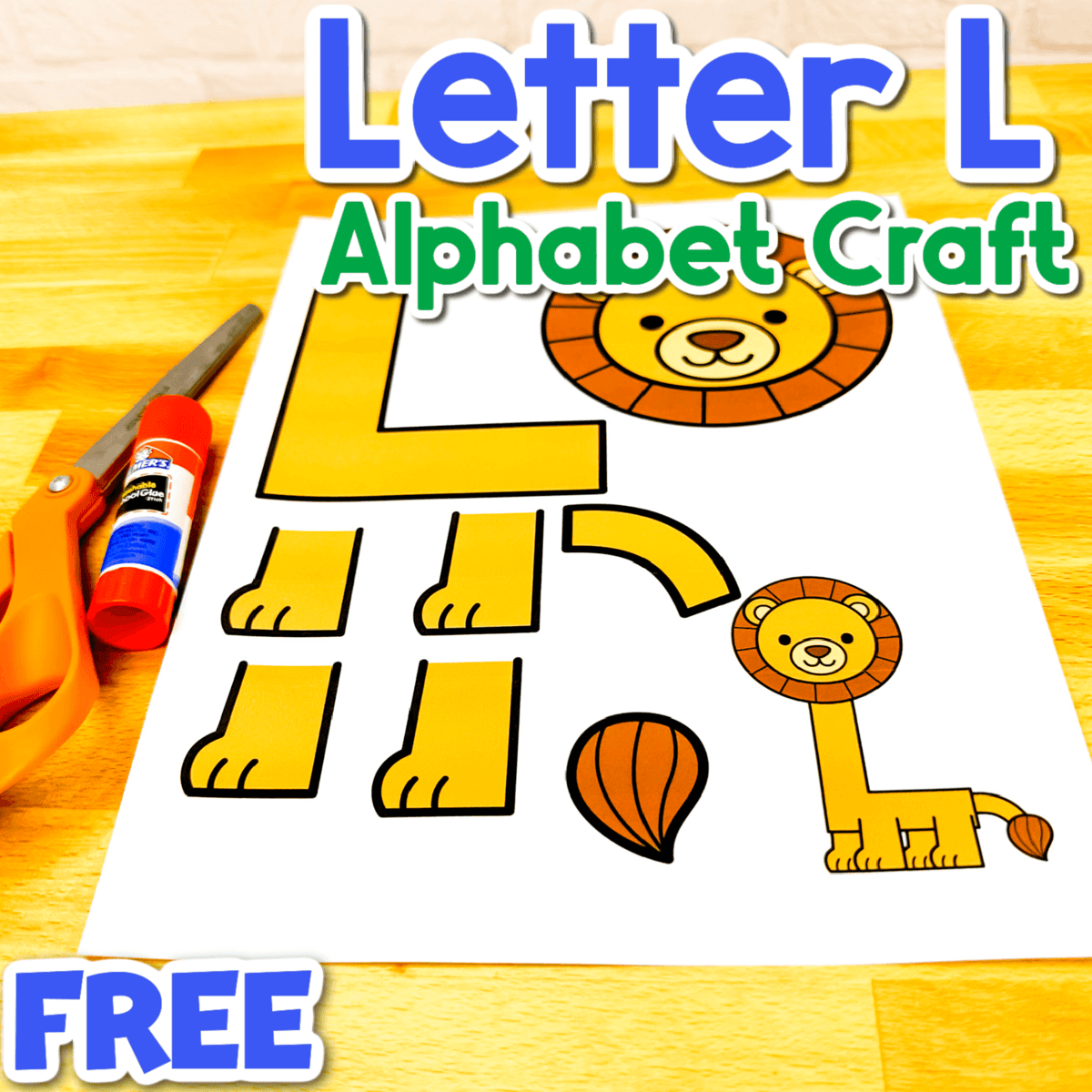 Free Uppercase Letter L Craft Template For Kids