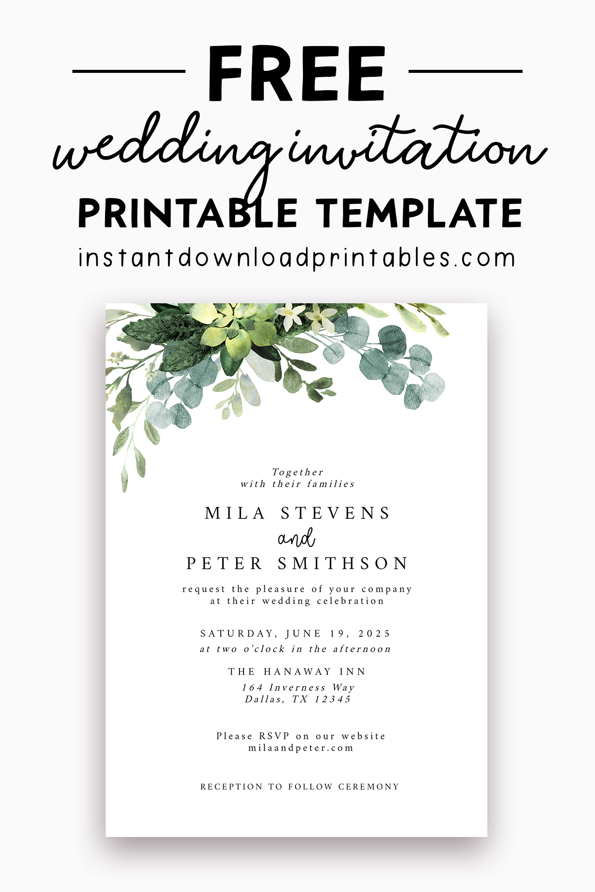 Free Printable Invitation Templates Wedding