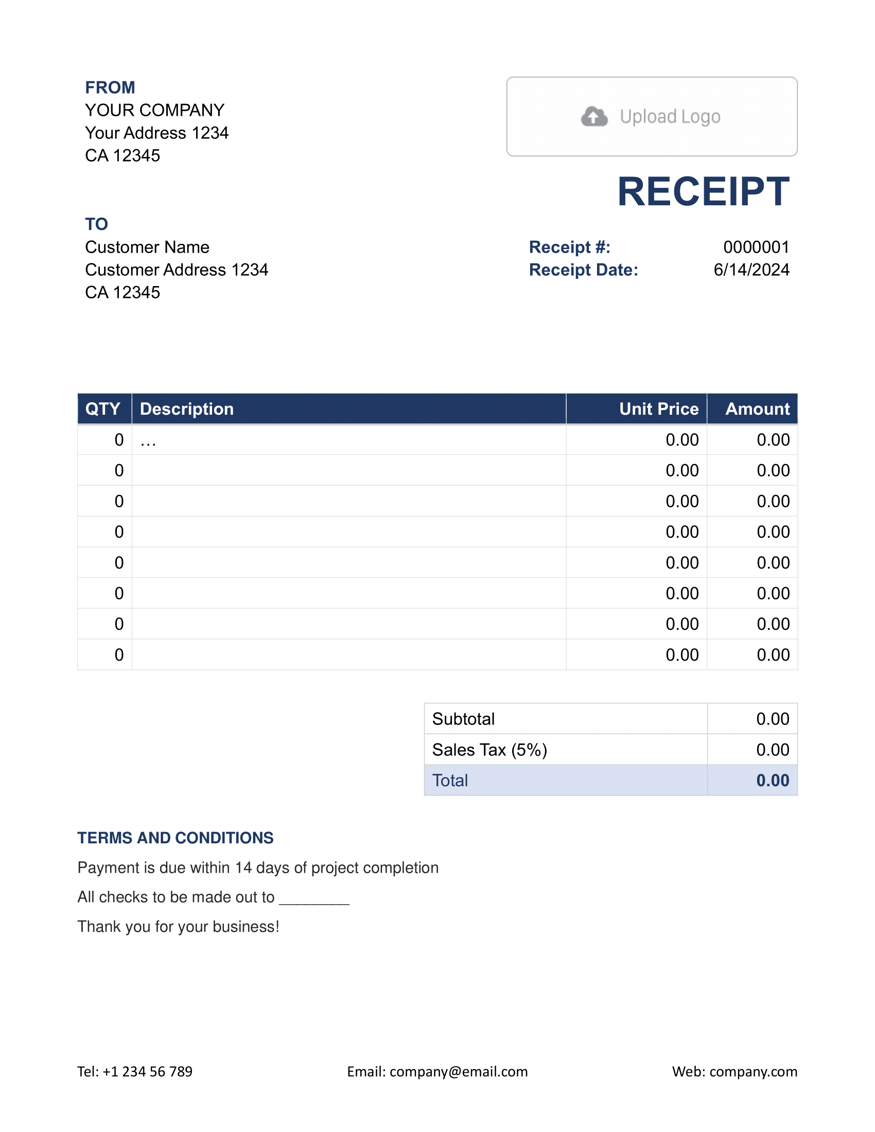 Free Word Receipt Template Docelf Free Word Receipt Template Docelf