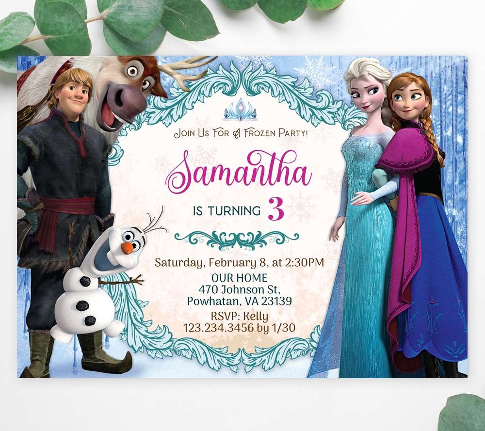 Frozen Birthday Invitation Template Edit Online FREE Demo