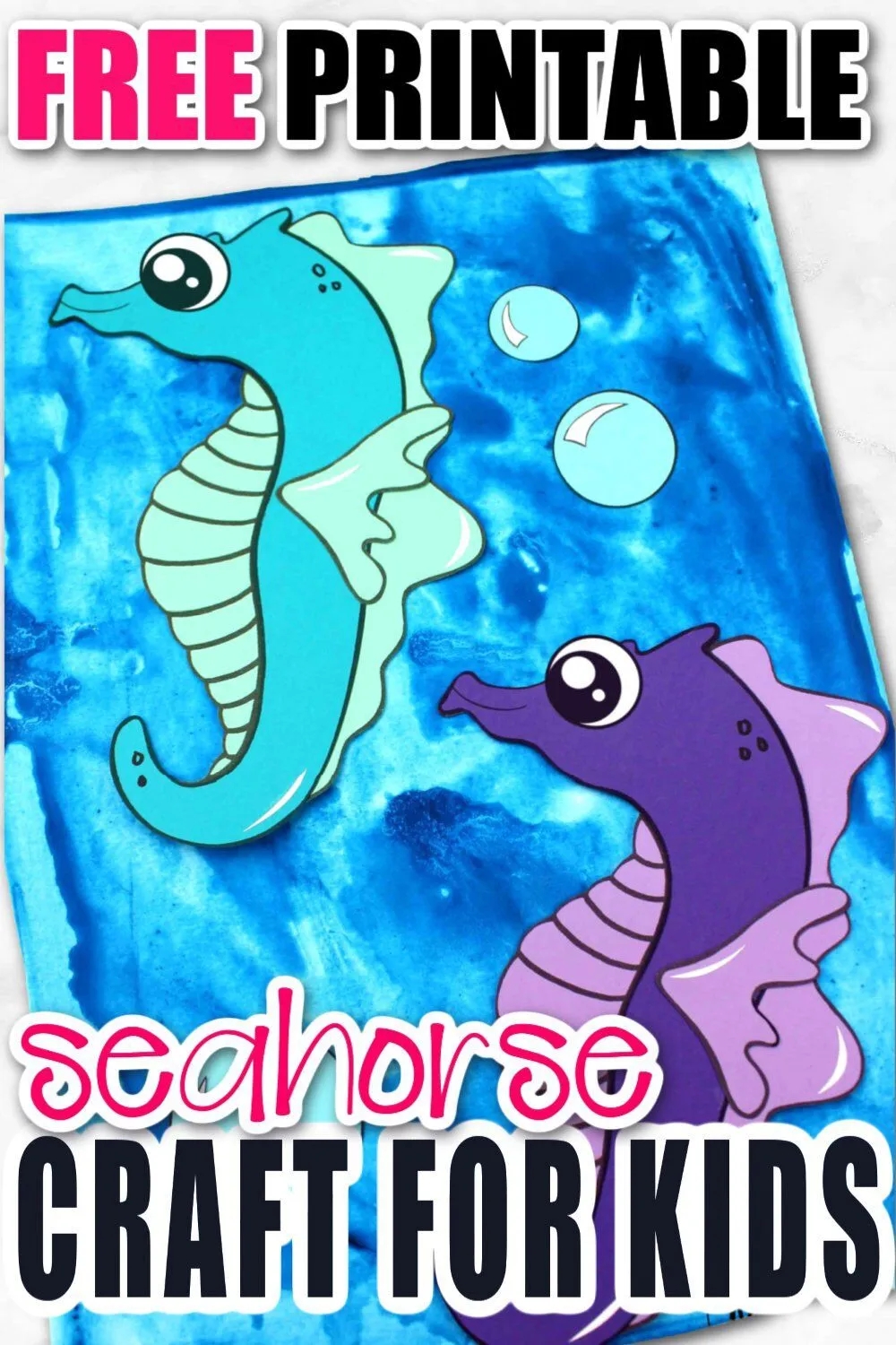 Fun Seahorse Craft For Kids With Free Seahorse Template Simple Mom Project
