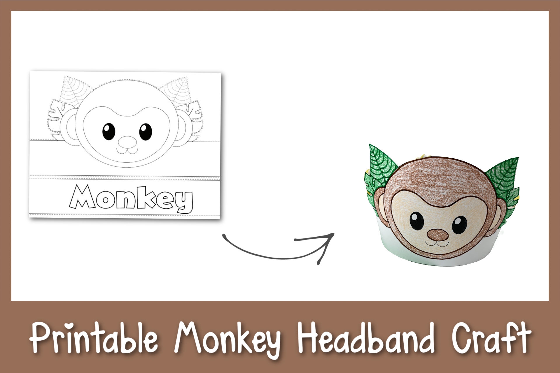 Fun U0026 Easy Printable Monkey Headband Craft Free Template Fun U0026 Easy Printable Monkey Headband Craft Free Template