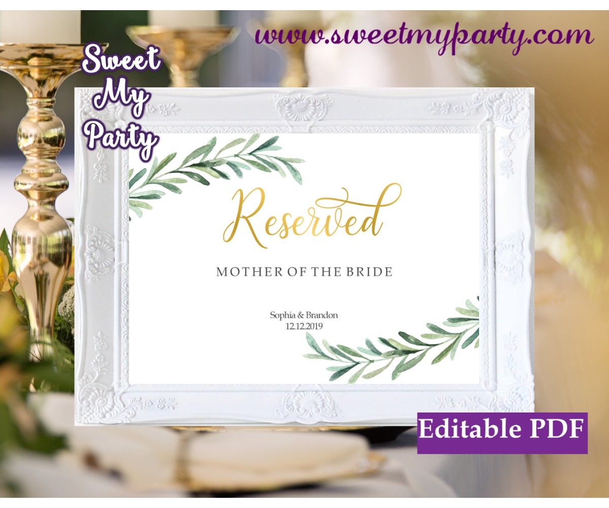Greenery Reserved Sign Template Greenery Reserved Seating Template Printable 78 Greenery Reserved Sign Template Greenery Reserved Seating Template Printable 78