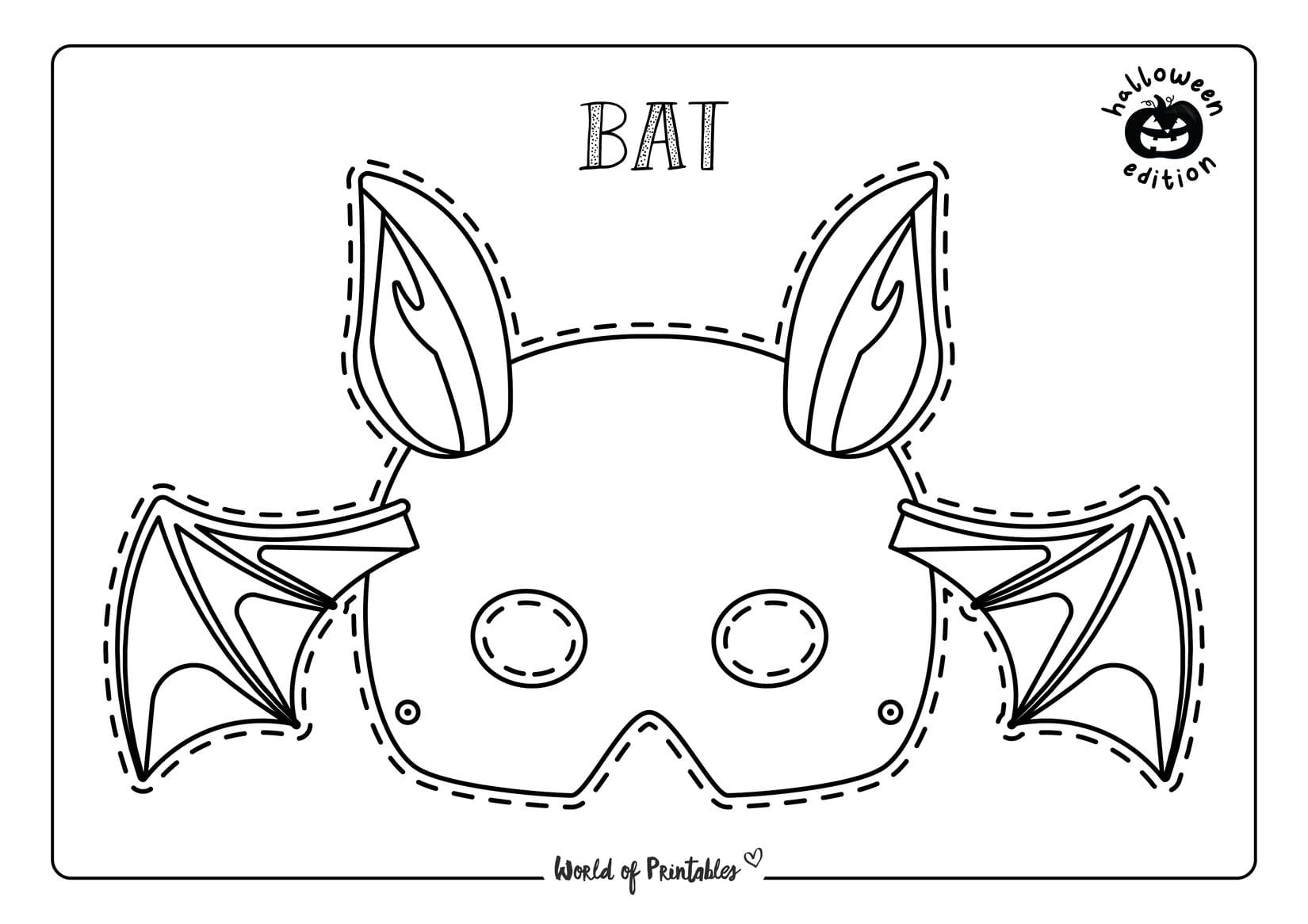 Free Printable Printable Halloween Mask Template