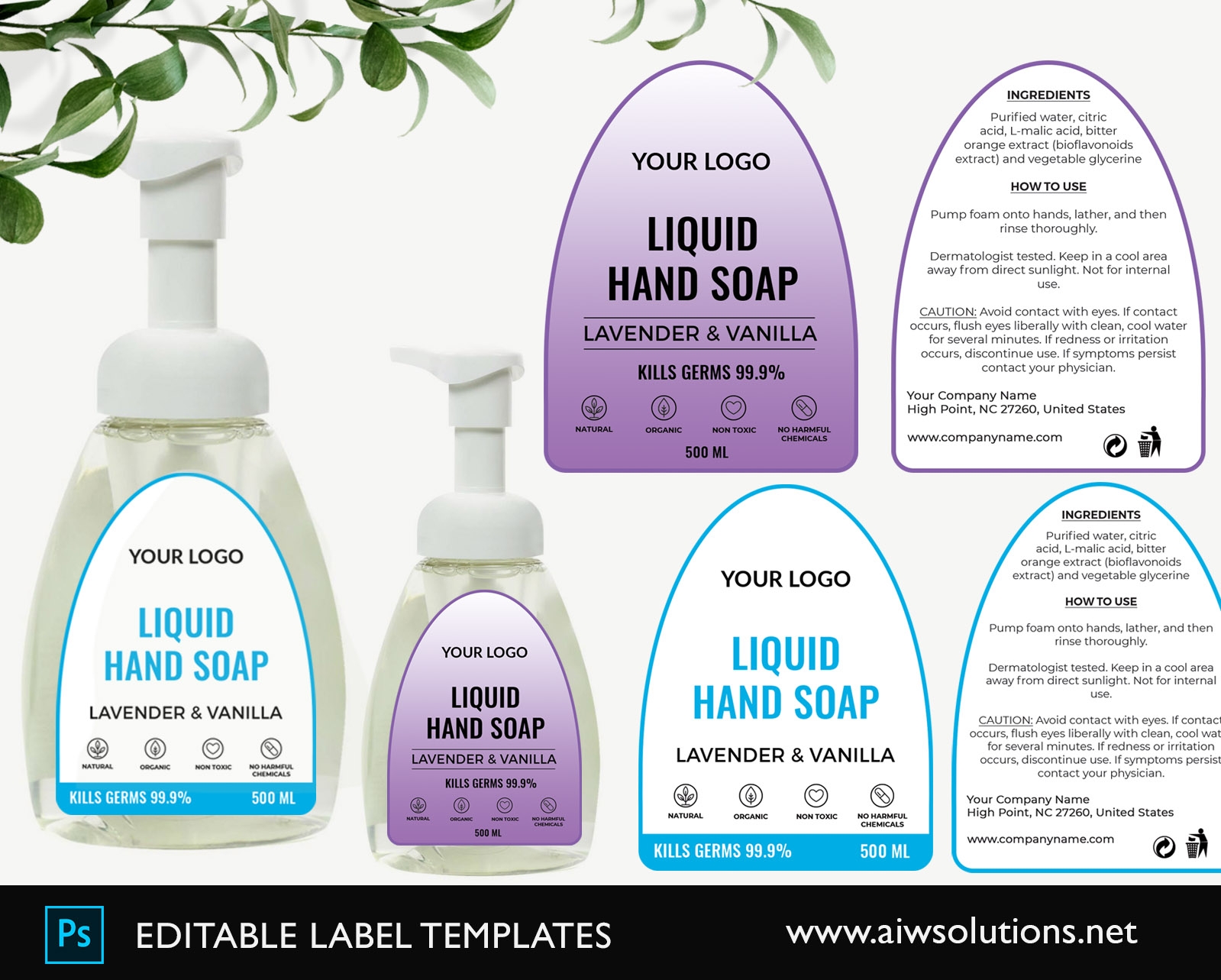 Free Printable Liquid Soap Label Templates