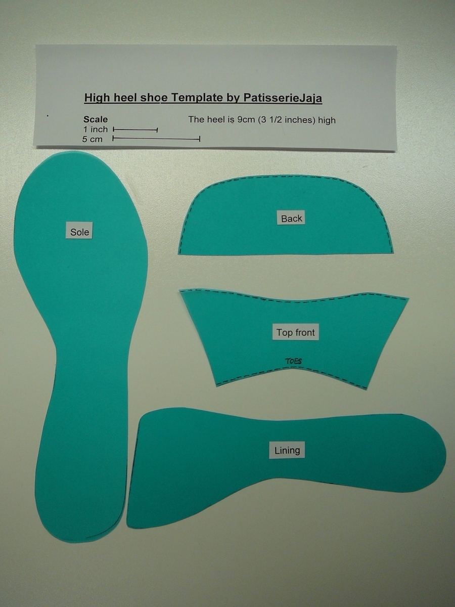 Free Printable Shoe Template Fondant