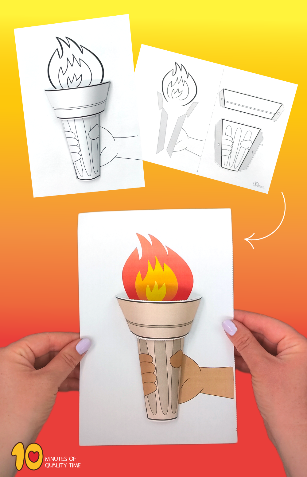 Holding The Olympic Torch 3D Craft 10 Minutes Of Quality Time