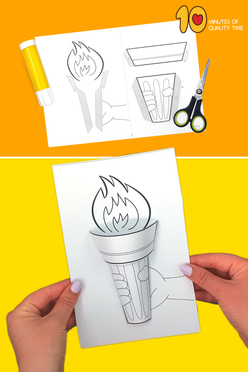 Holding The Olympic Torch 3D Craft 10 Minutes Of Quality Time