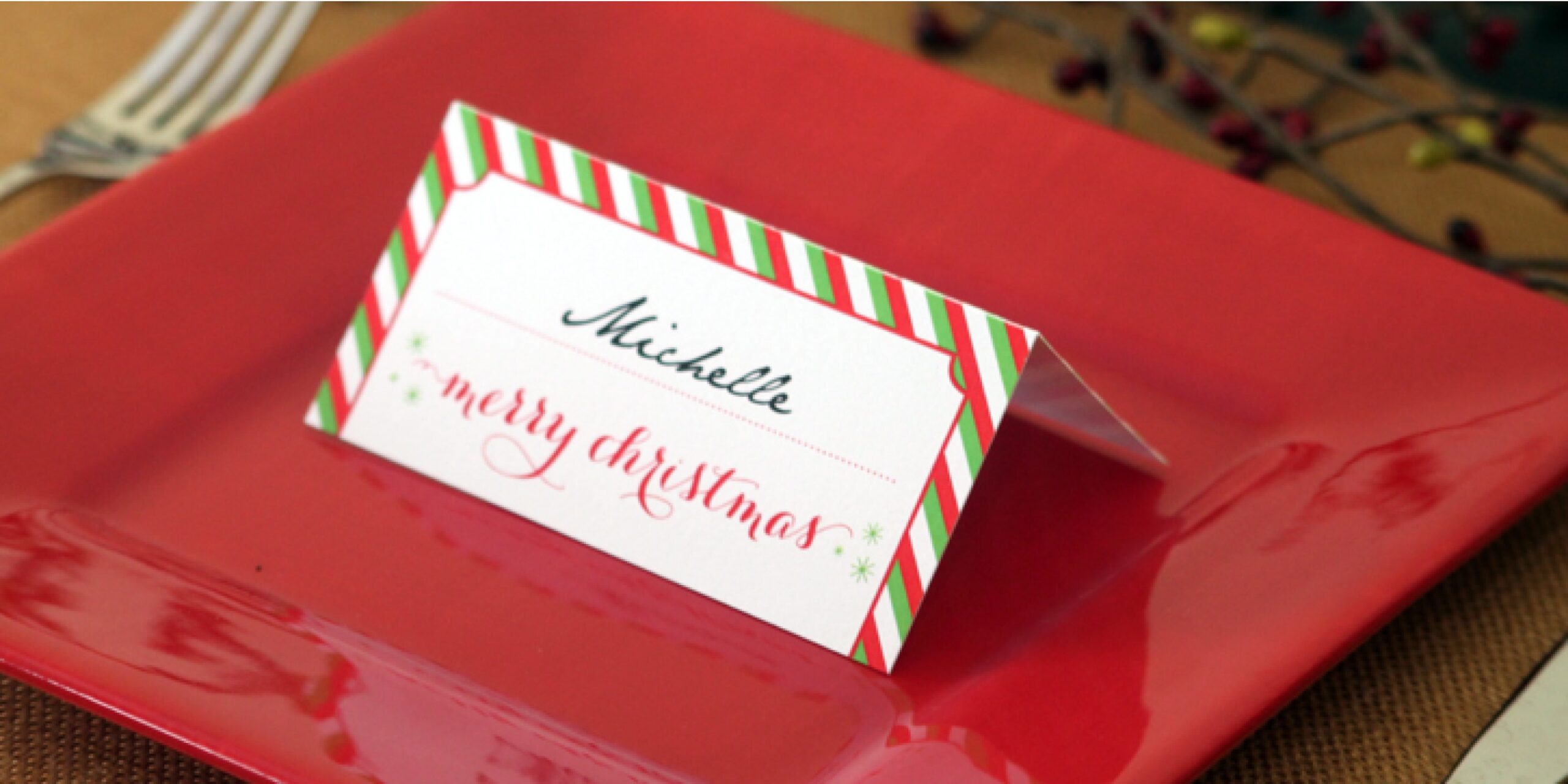Holiday Place Card DIY Printable