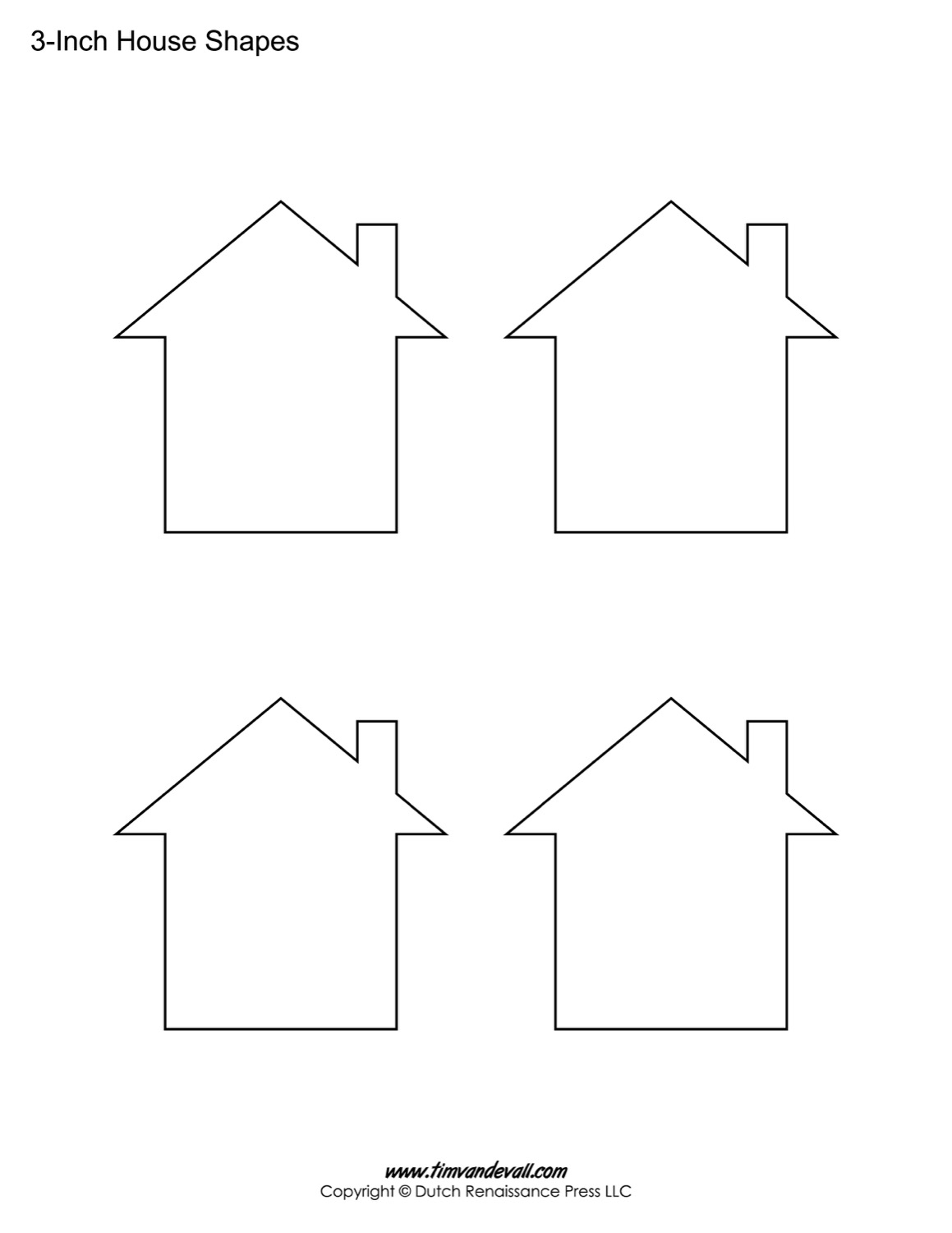 Free Printable My House Template
