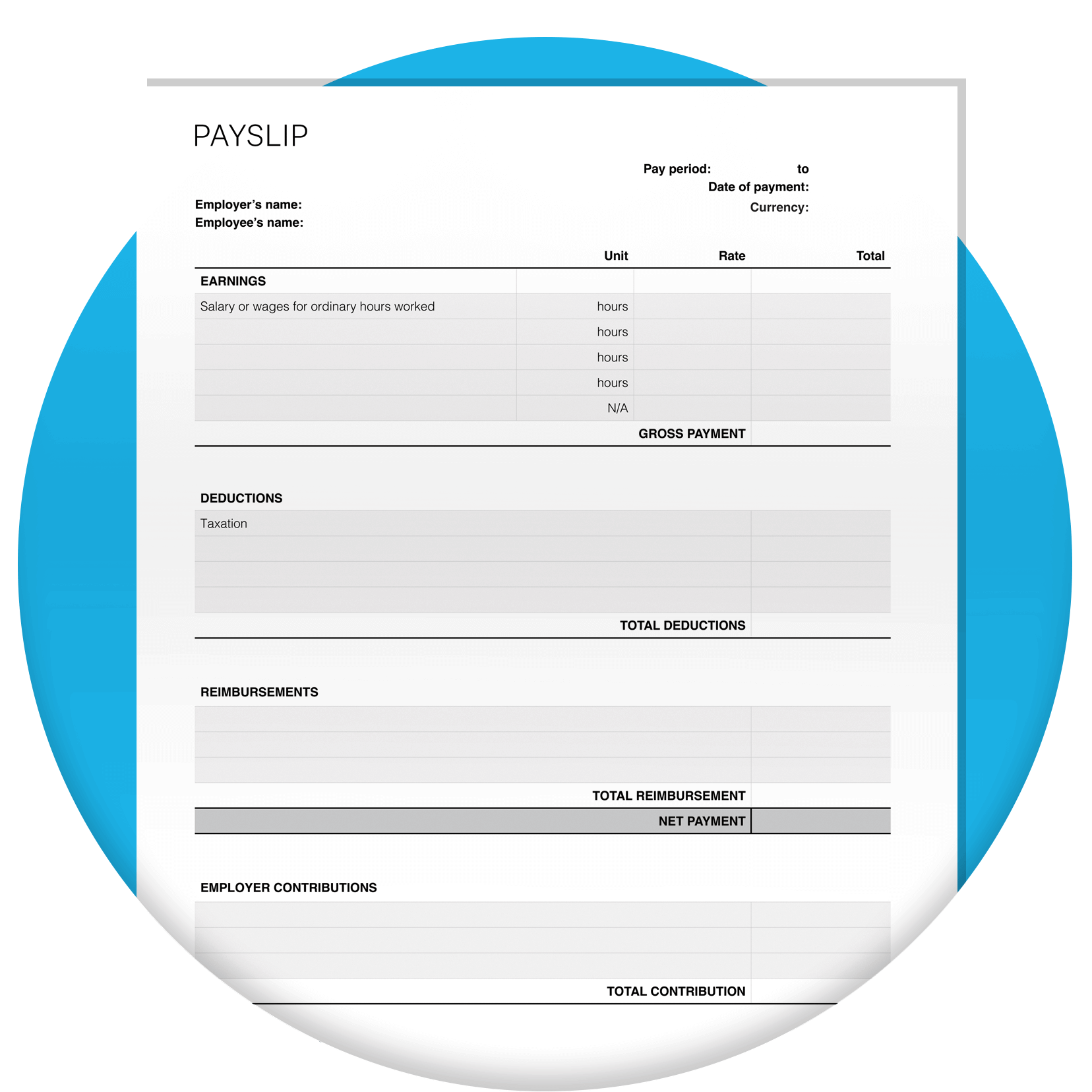 Free Printable Payslip Template South Africa