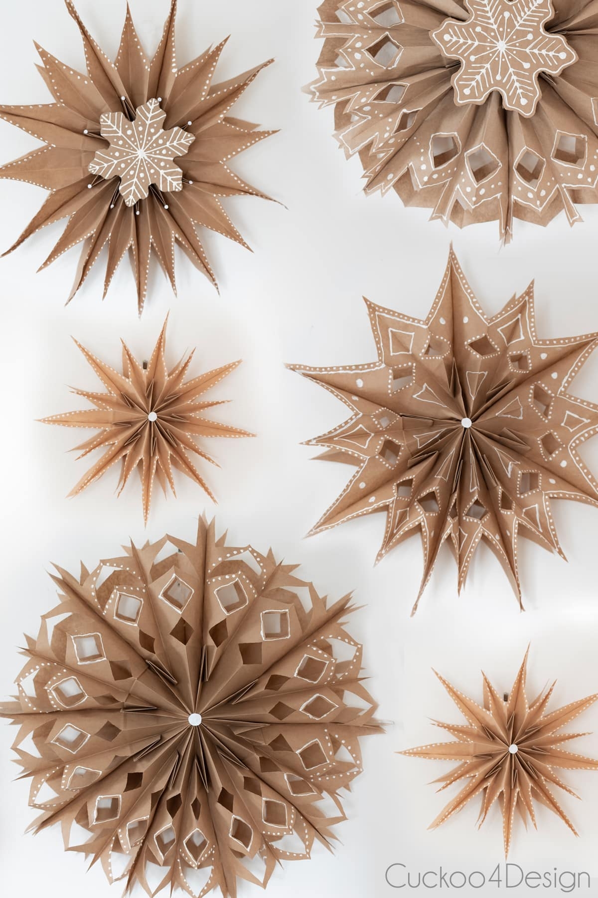 Free Printable Paper Bag Snowflake Templates