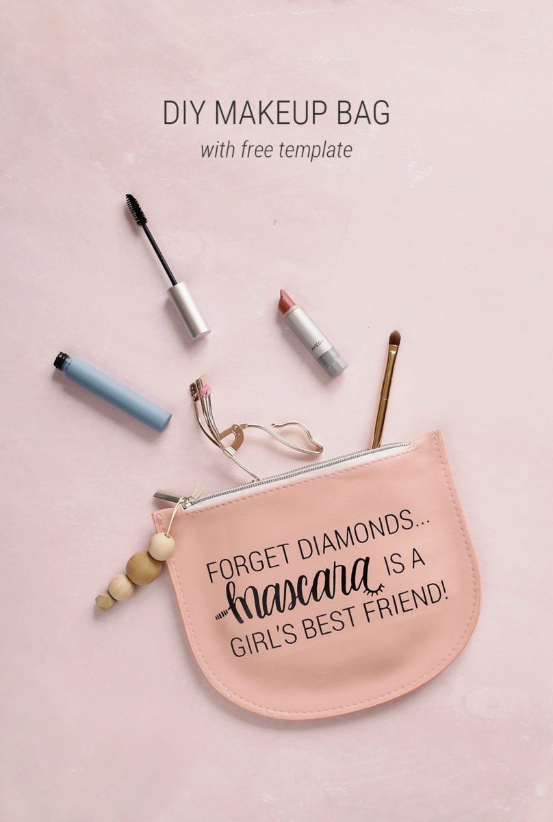How To Make A Cute DIY Makeup Bag Free Printable Template How To Make A Cute DIY Makeup Bag Free Printable Template