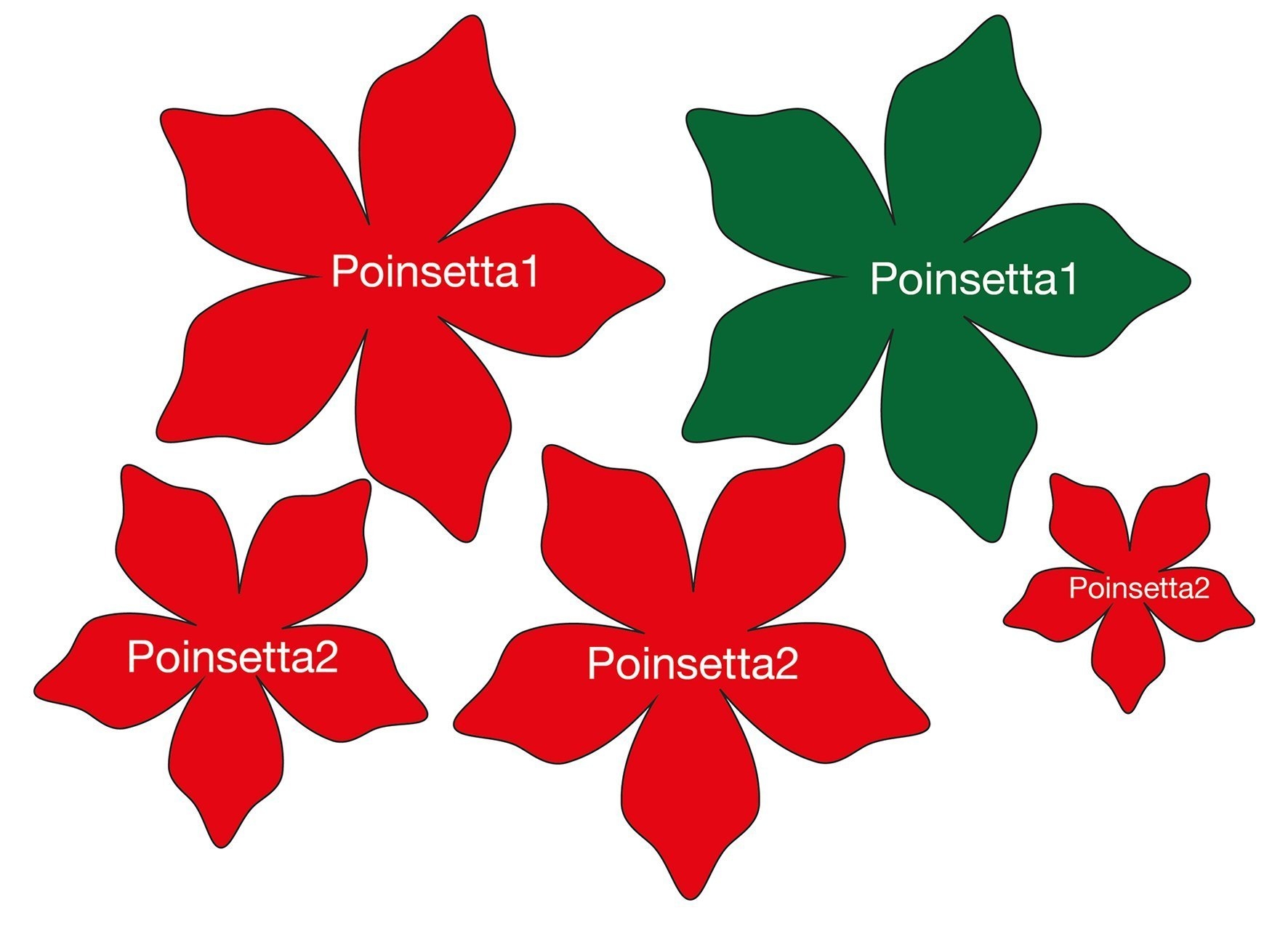 Free Printable Poinsettia Template Pdf