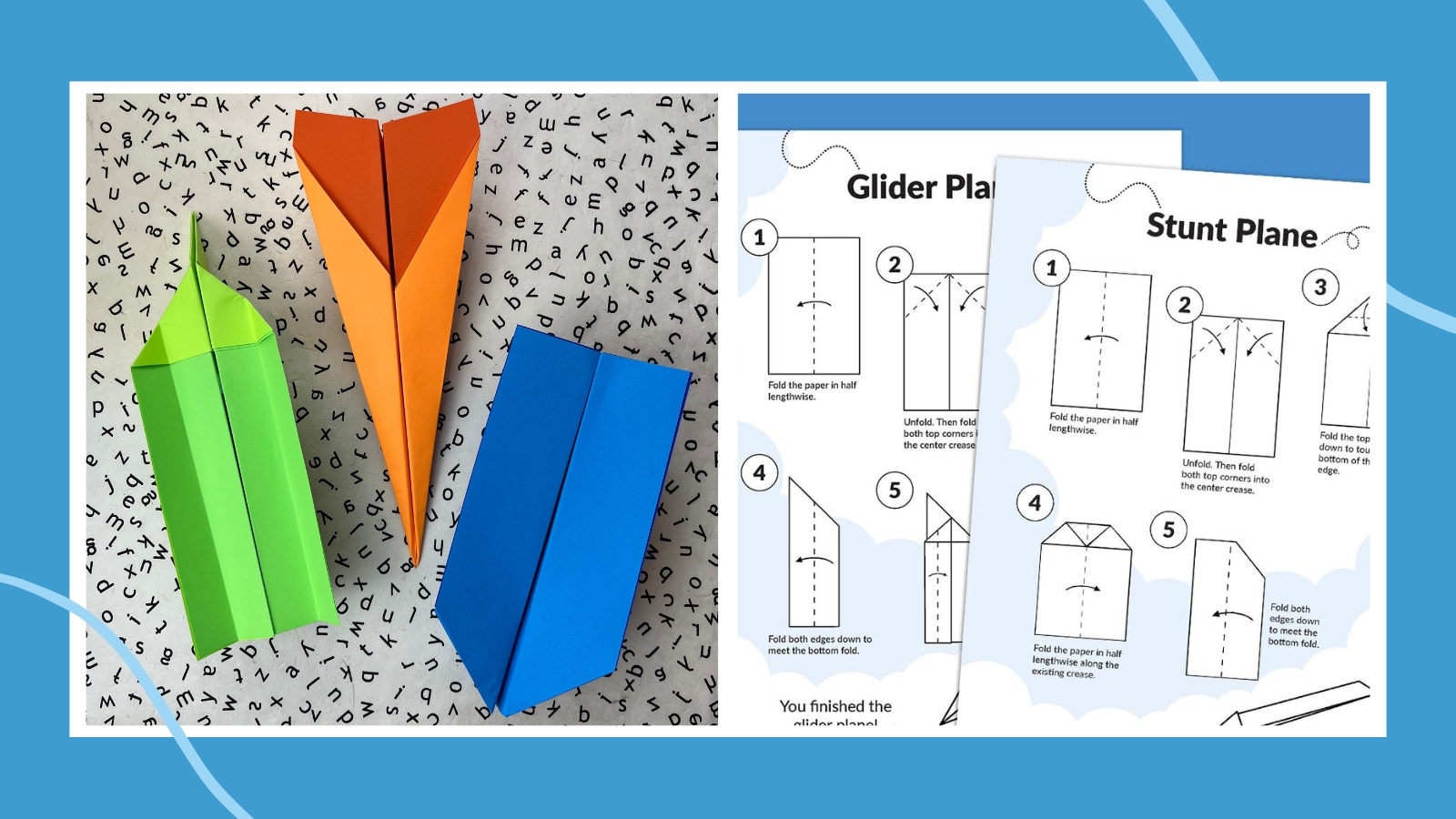 Free Printable Paper Airplane Folding Template
