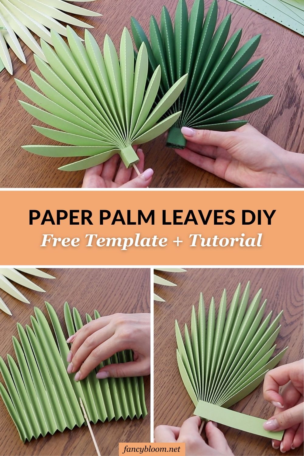 How To Make Paper Palm Leaves DIY FREE Template FancyBloom FancyBloom How To Make Paper Palm Leaves DIY FREE Template FancyBloom FancyBloom