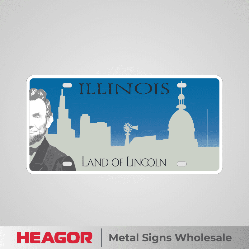 Illinois Car Plate Blank Of Aluminum Reflective Film