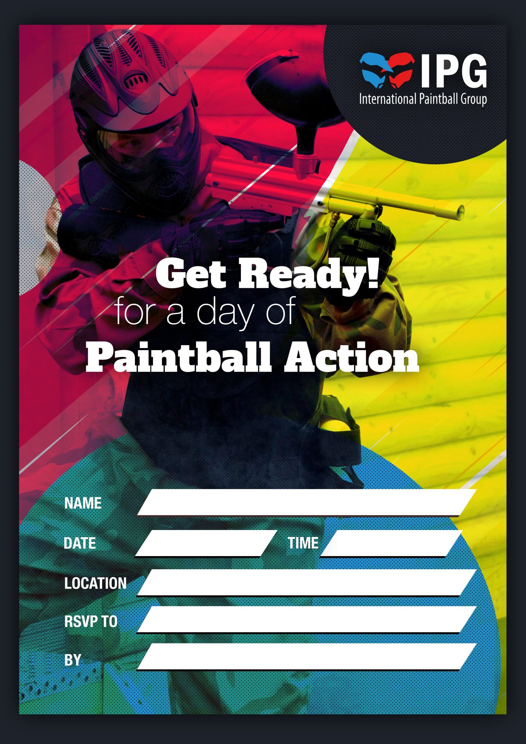 Free Printable Paintball Invitation Template