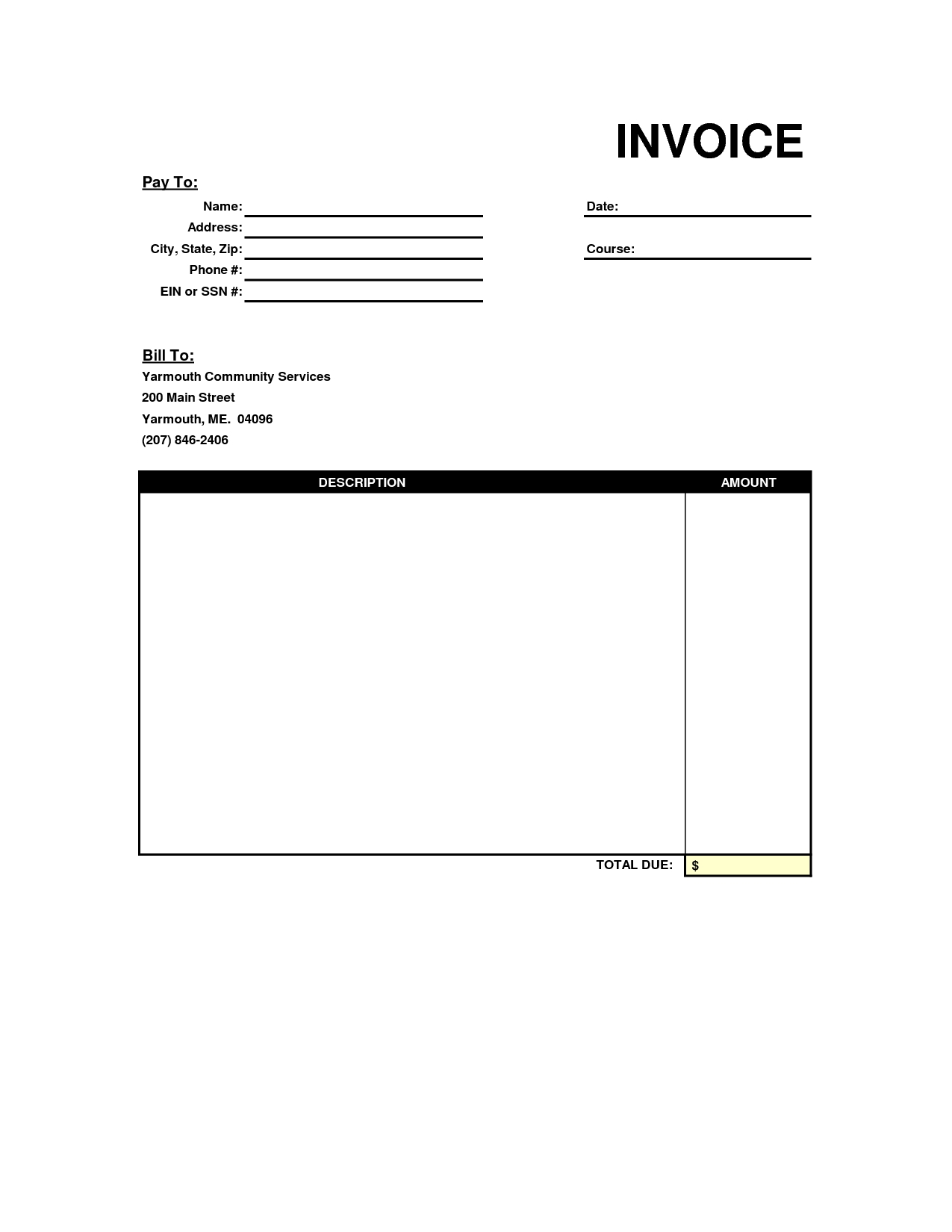 Invoice Word Paulurolfranas1984s Ownd Worksheets Library
