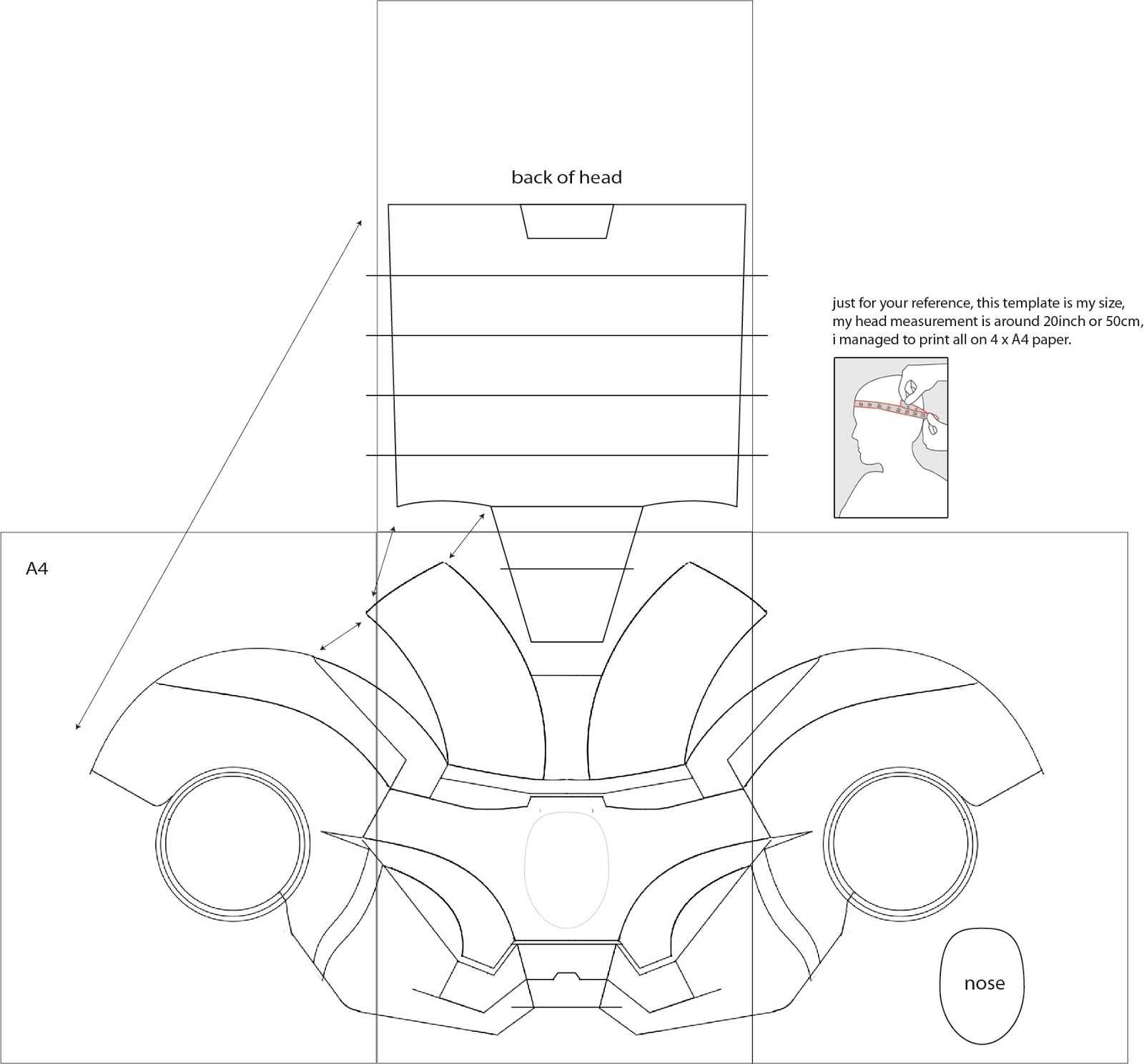 Free Printable Iron Man Mask Template