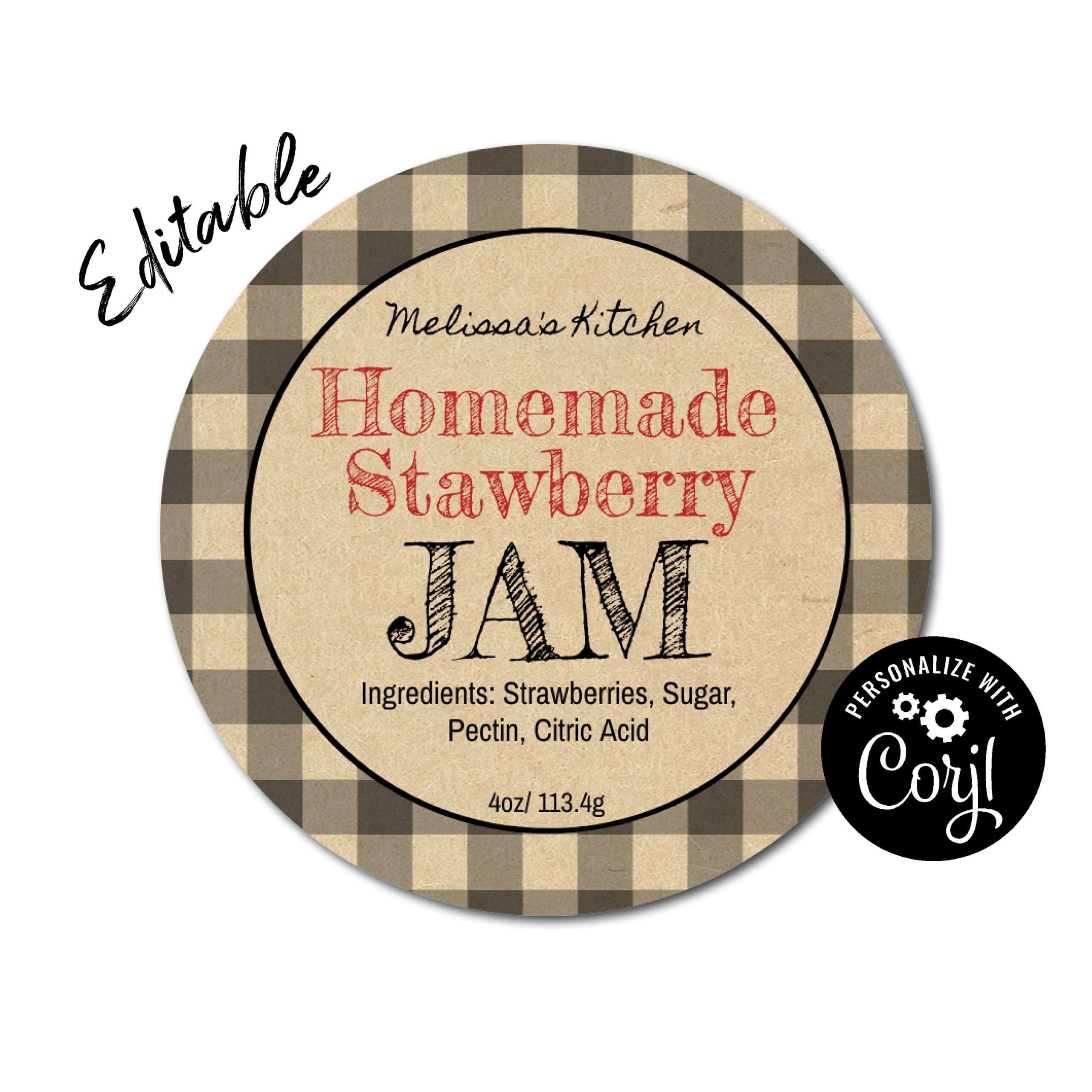 Jam Label Printable For Mason Jars Homemade Jelly Product 