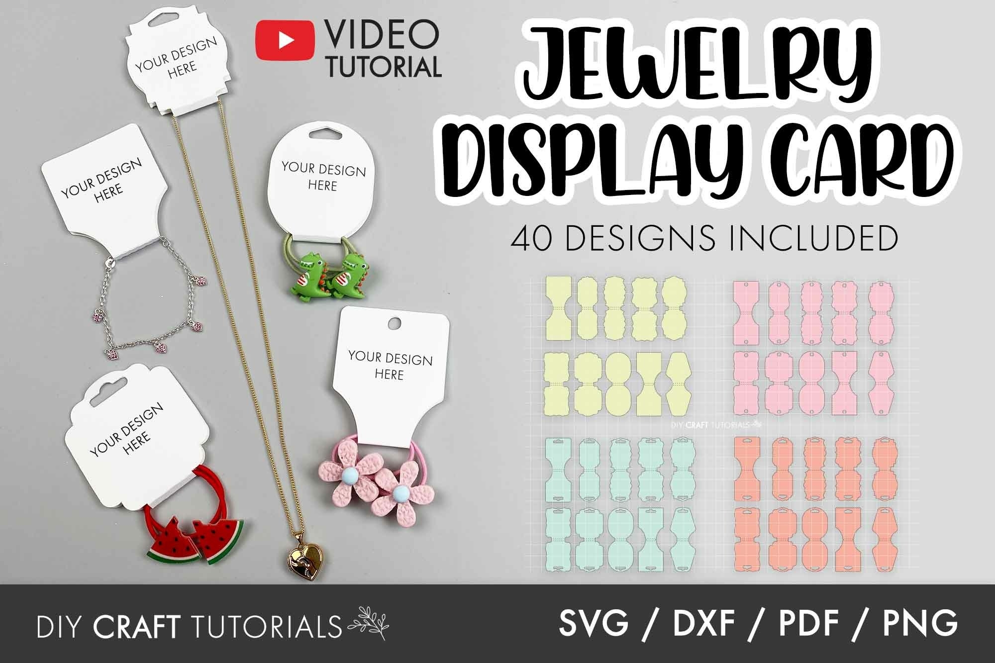 JEWELRY DISPLAY CARD TEMPLATE