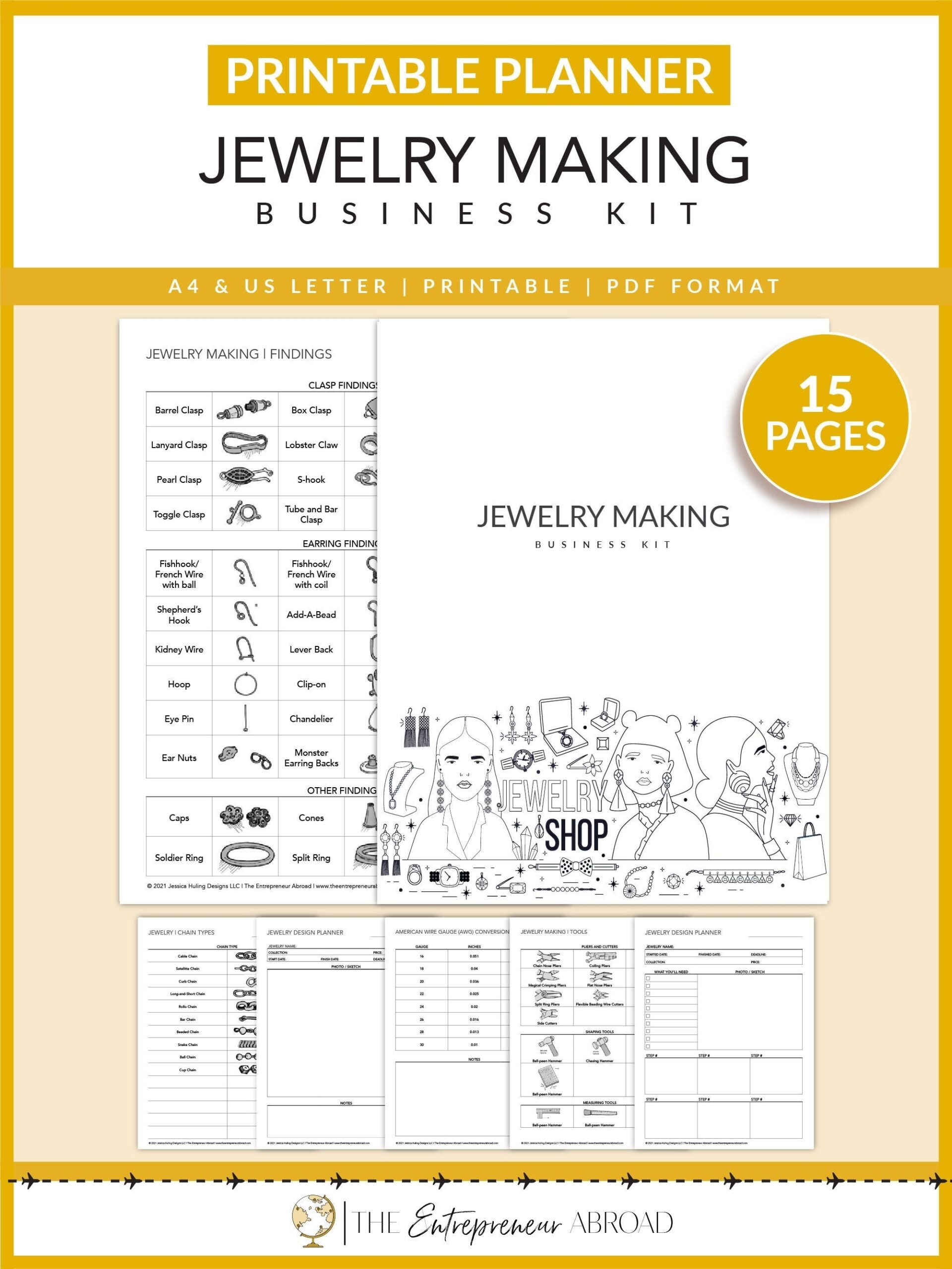 Free Printable Jewelry Making Template