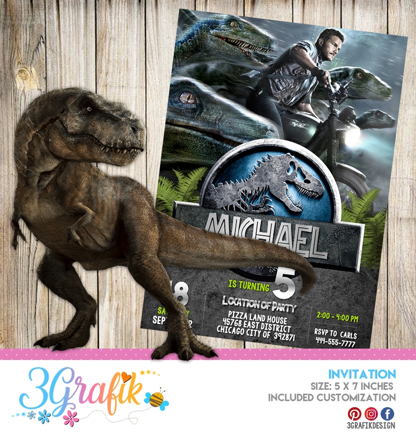 Jurassic World Invitation Printable
