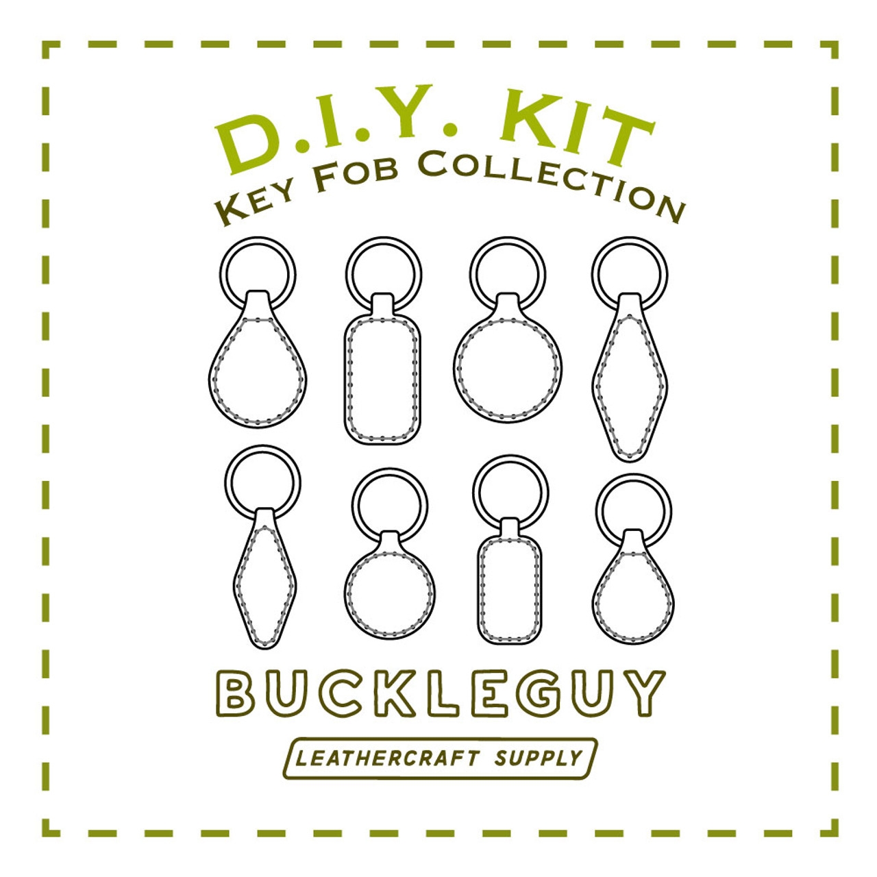 Key Fob Collection Leather Pattern PDF Template Buckleguy
