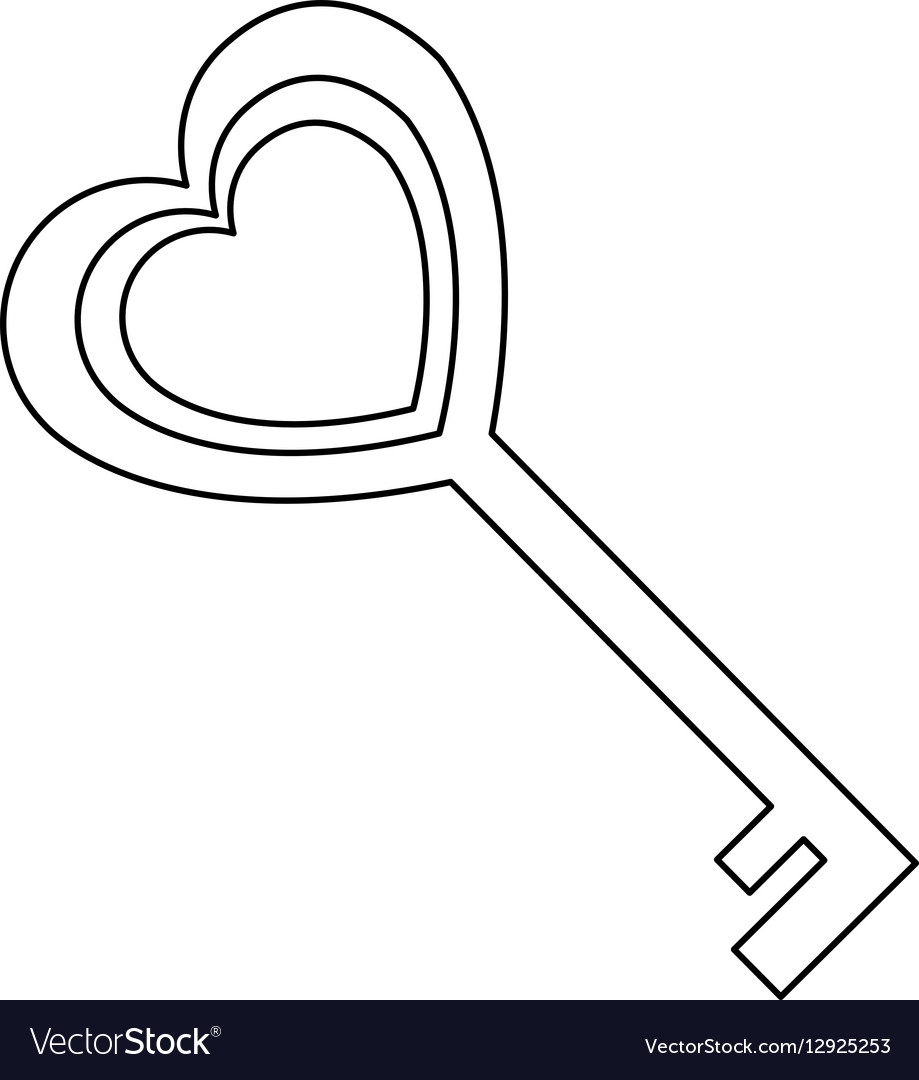 Key In Heart Shape Royalty Free Vector Image VectorStock