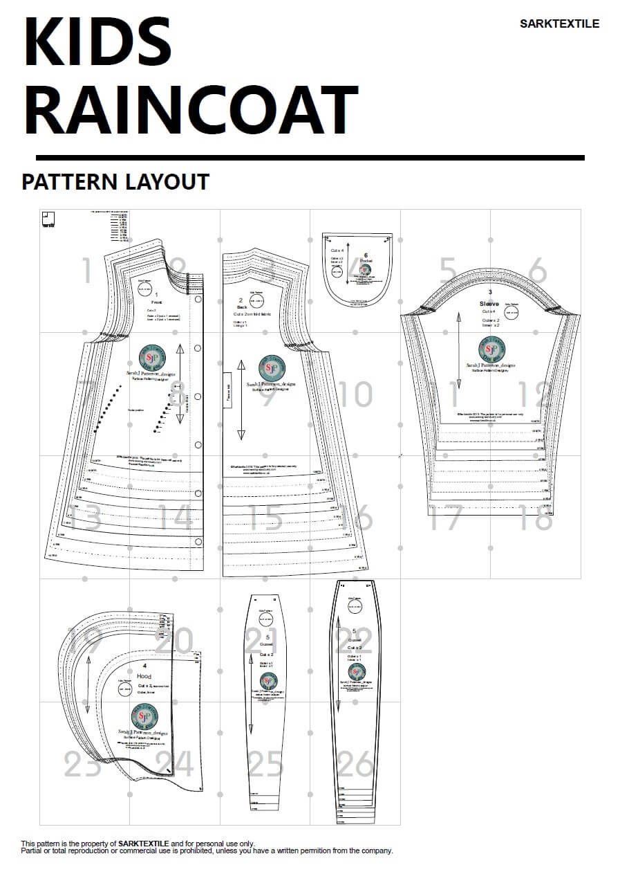 Free Printable Raincoat Template Pattern