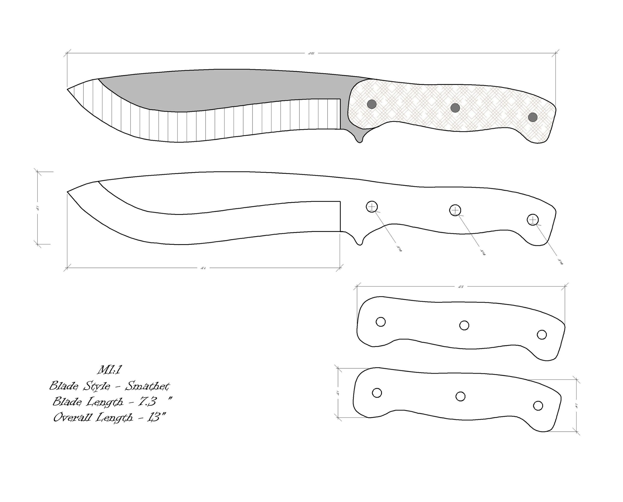 Free Printable Knife Blade Template
