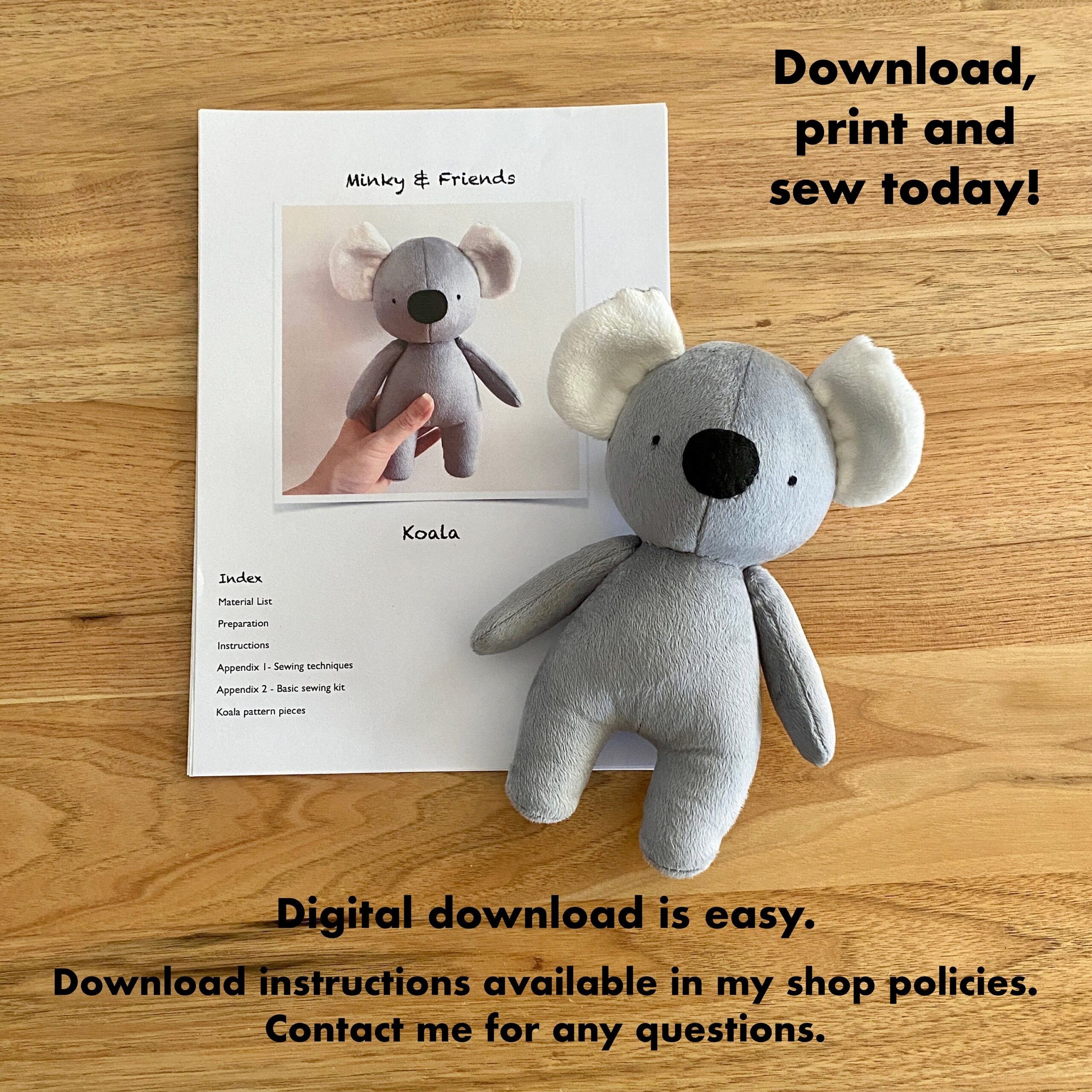 Koala Bear Stuffed Animal Koala Sewing Pattern Plush Animal Pattern Sew A Cute Australian Koala Bear Toy Etsy Koala Bear Stuffed Animal Koala Sewing Pattern Plush Animal Pattern Sew A Cute Australian Koala Bear Toy Etsy