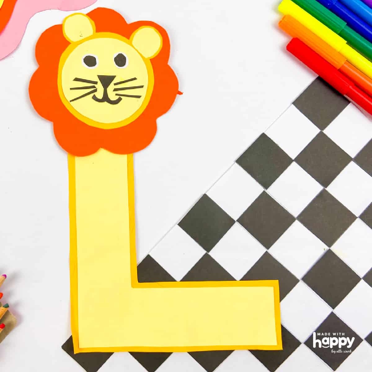 L Is For Lion Craft With Printable Letter L Made With HAPPY