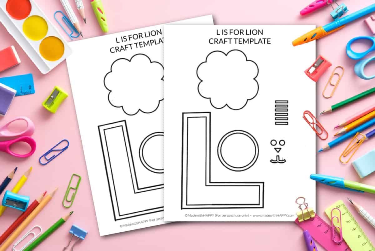 L Is For Lion Craft With Printable Letter L Made With HAPPY