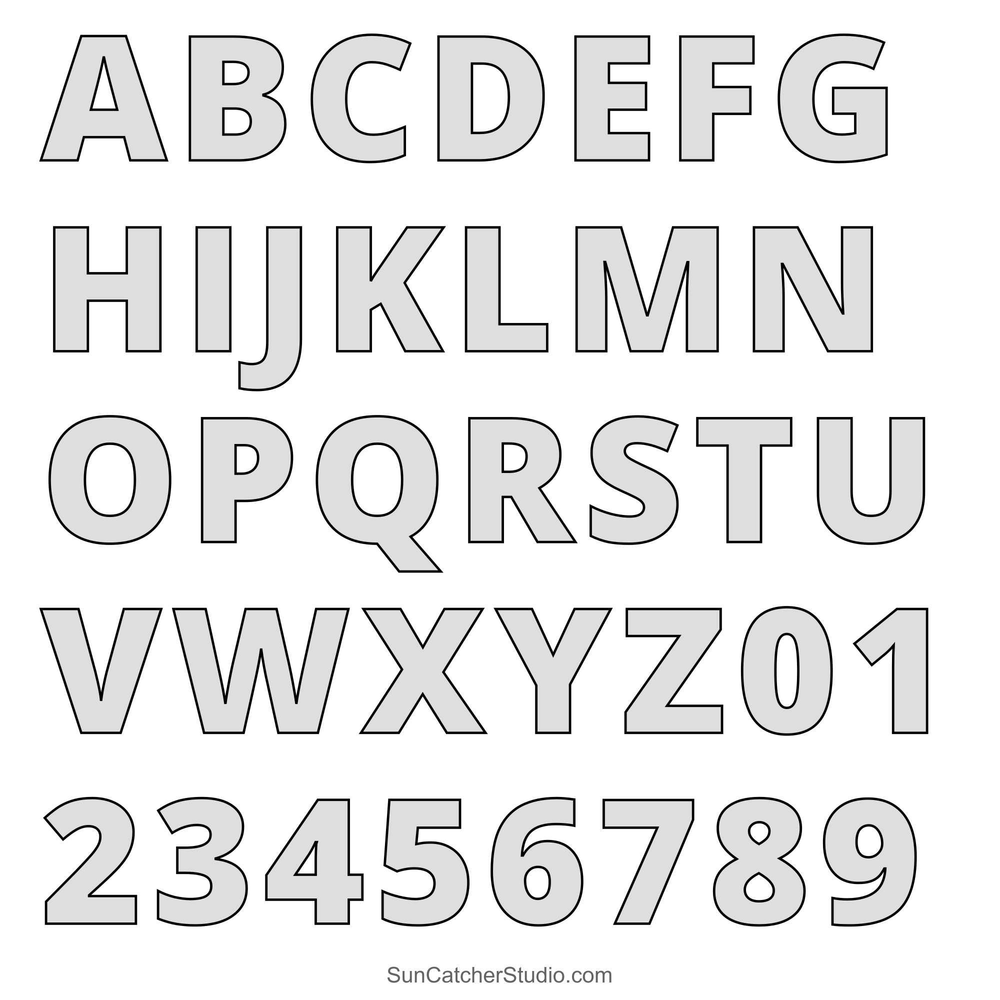 Free Printable Large Alphabet Templates