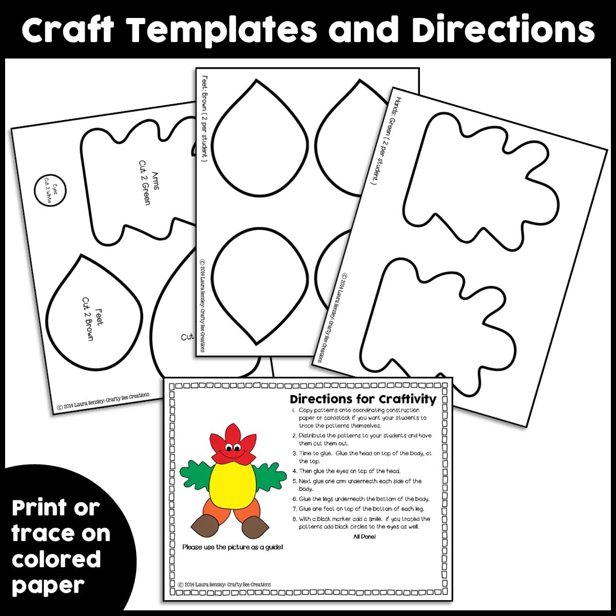 Leaf Man Craft Activity Crafty Bee Creations