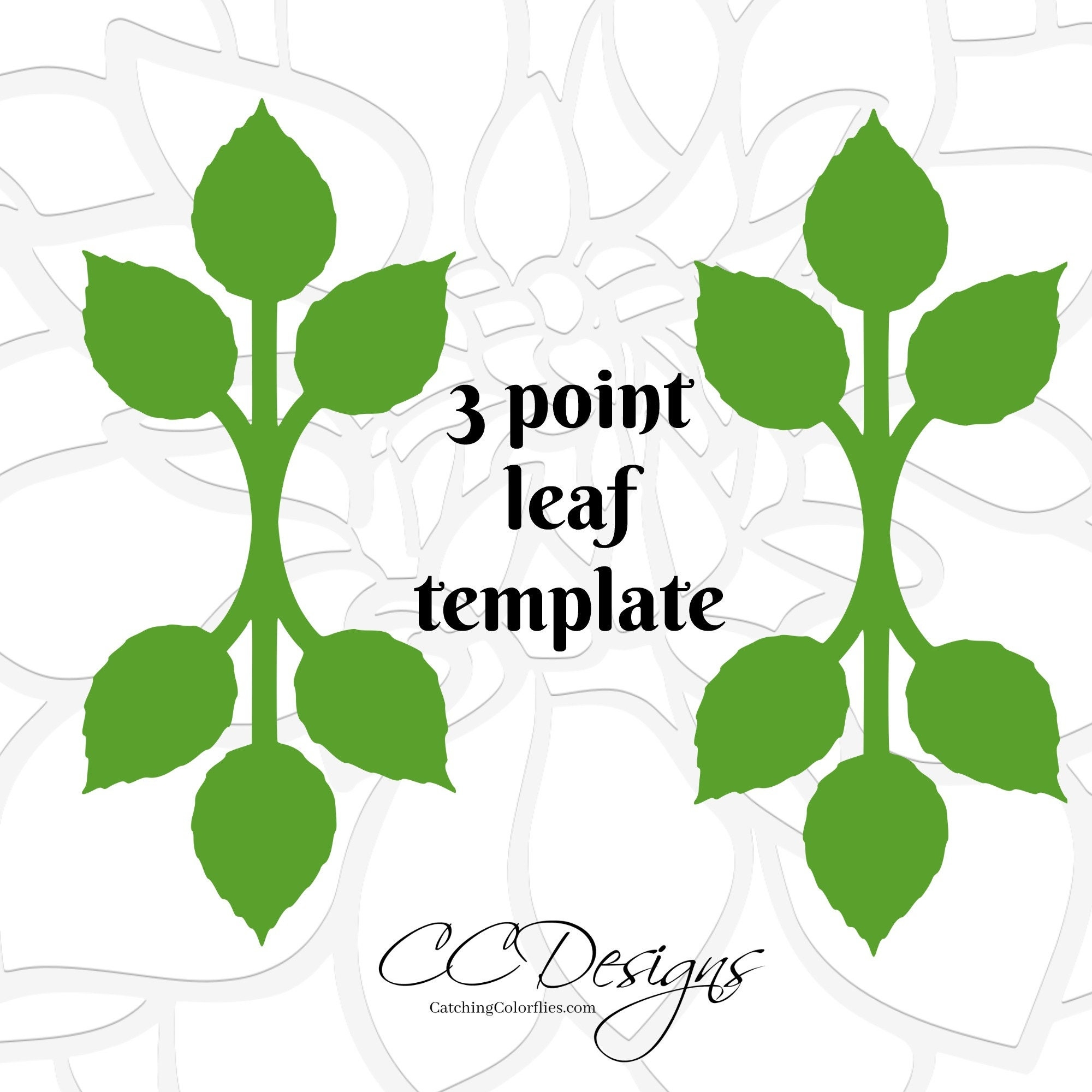 Leaf Template SVG Cut File Paper Leaf Vine Flower Template 