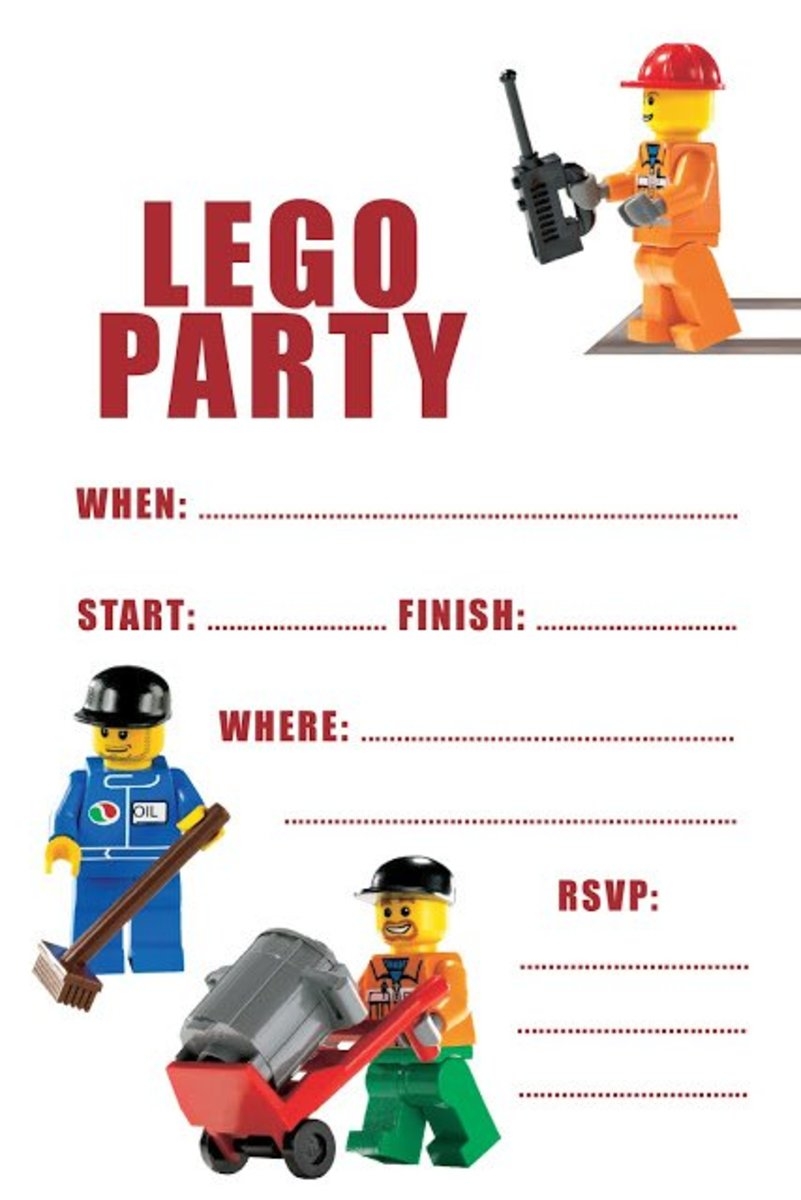 Free Printable Lego Birthday Invitation Templates
