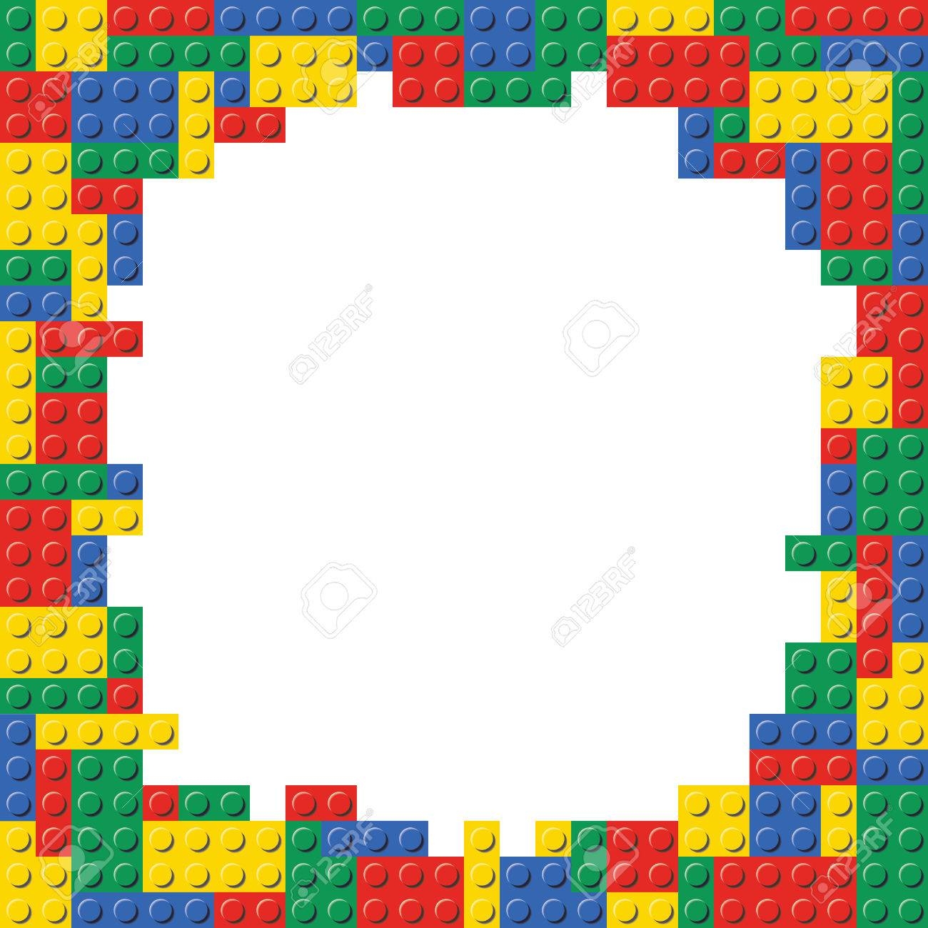 Lego Building Blocks Brick Border Frame Background Pattern Texture 