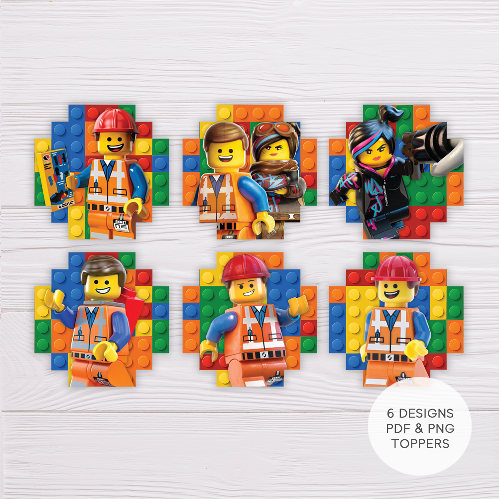 Free Printable Lego Cupcake Toppers Template