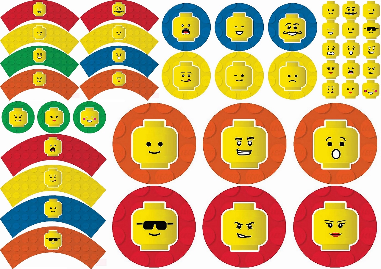 Free Printable Lego Cupcake Toppers Template
