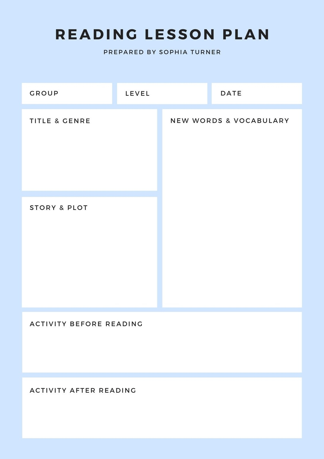 Free Printable Single Lesson Plan Template Free Printable Single Lesson Plan Template