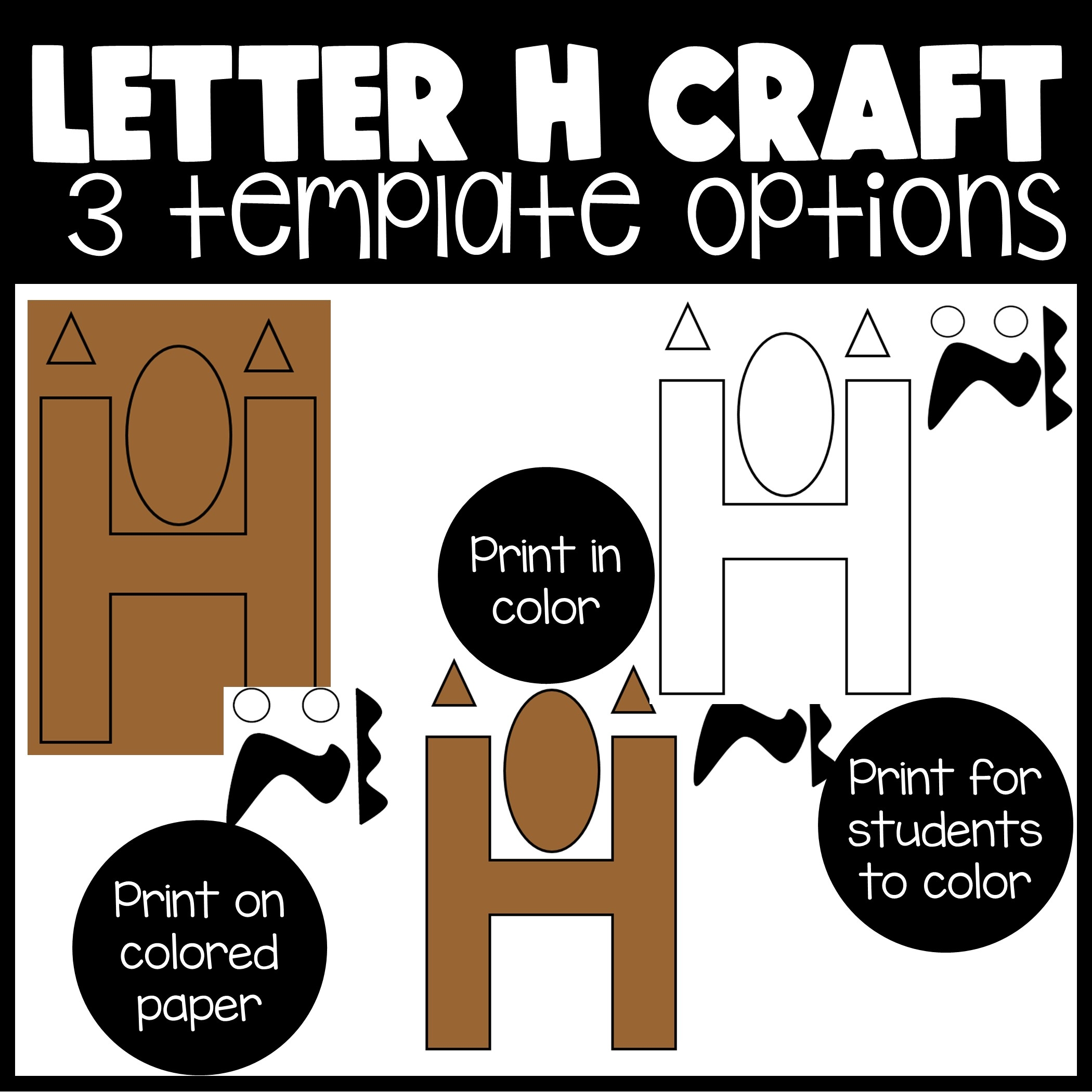 Free Printable Letter H Template Free Printable Letter H Template