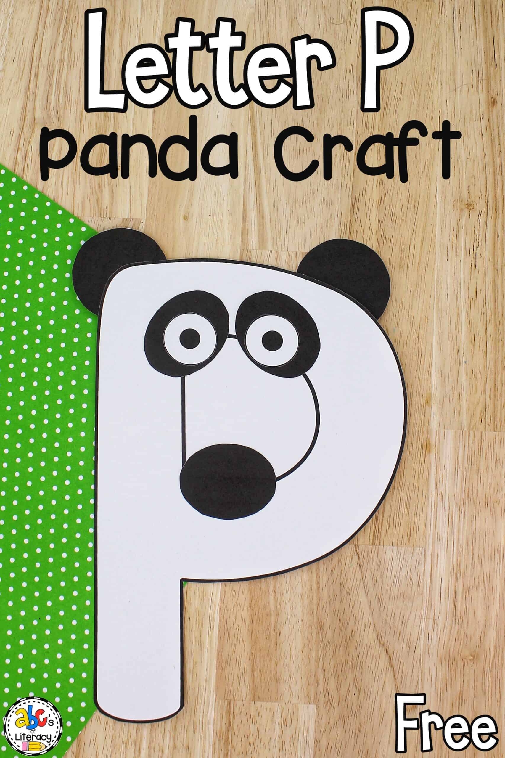 Letter P Panda Craft