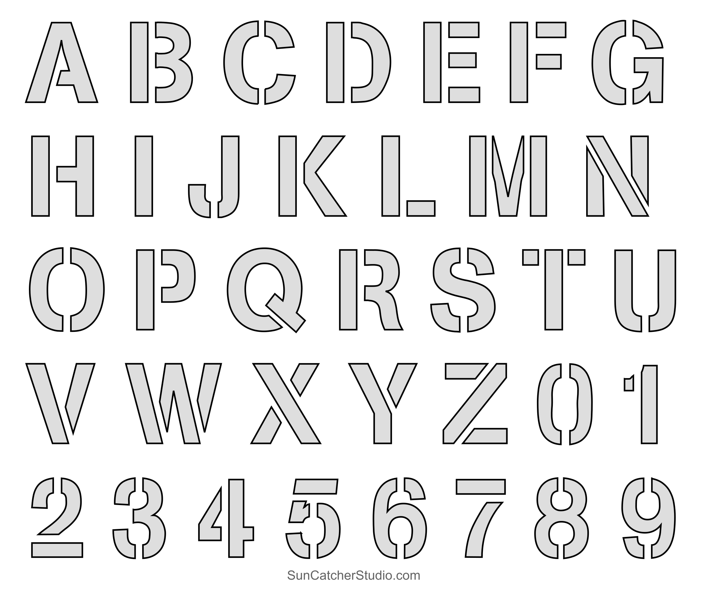 Letter Stencils Printable Alphabet Font Templates Patterns Letter Stencils Printable Alphabet Font Templates Patterns