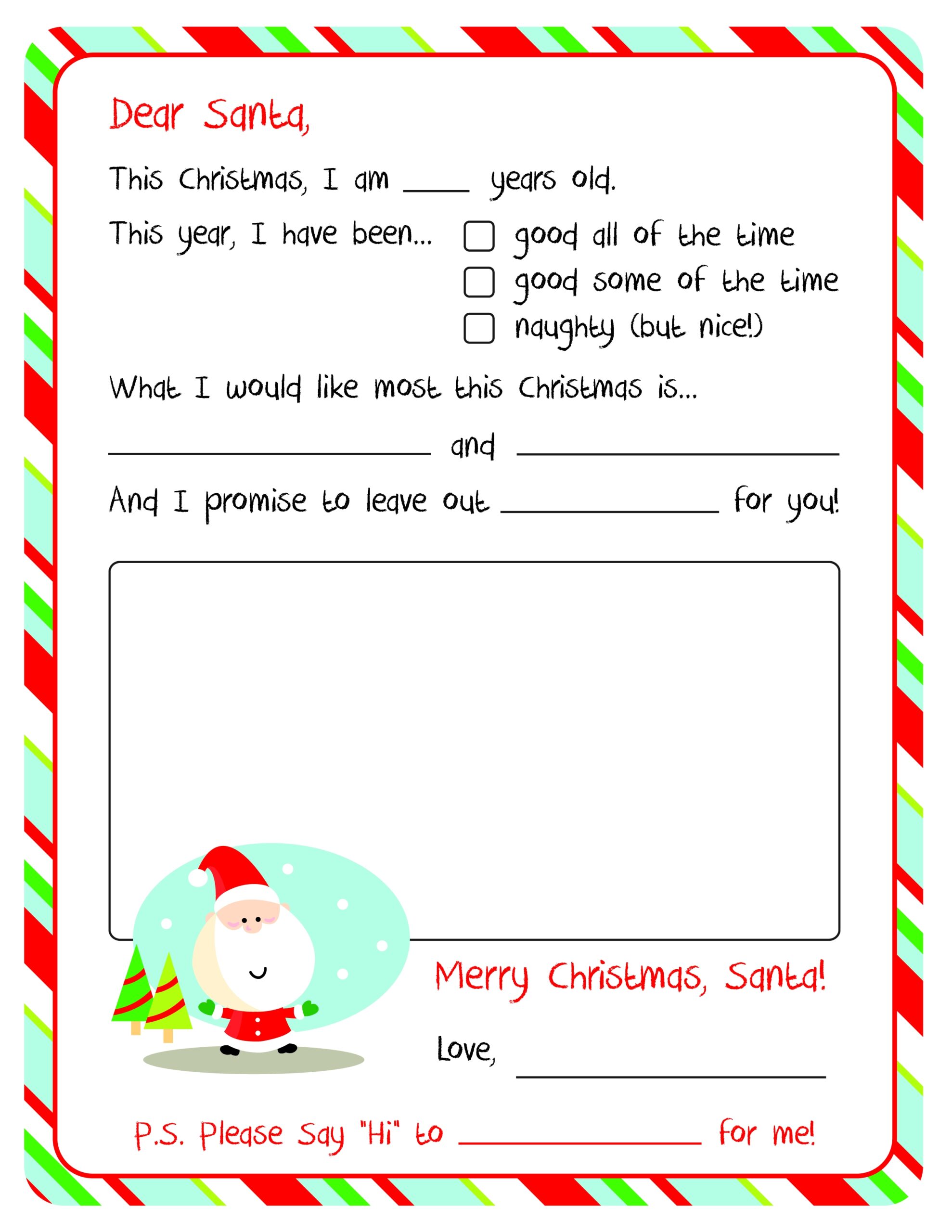 Free Printable Letter Templates Santa Claus