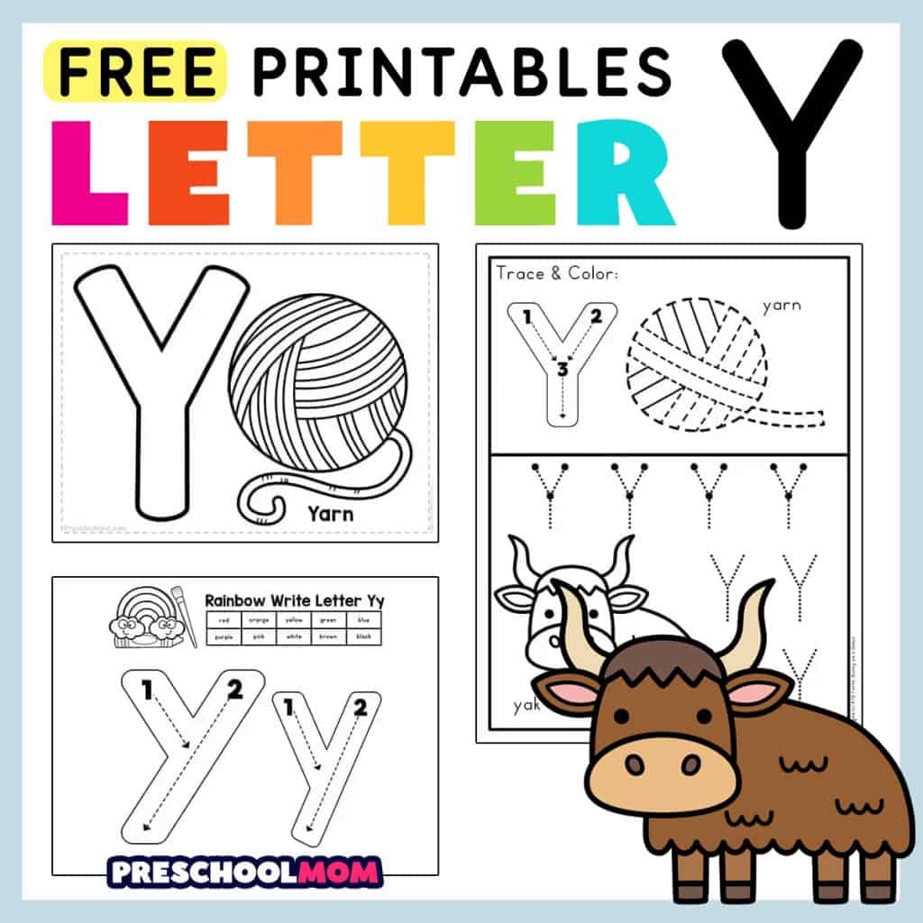 Letter Y Preschool Printables Preschool Mom Letter Y Preschool Printables Preschool Mom