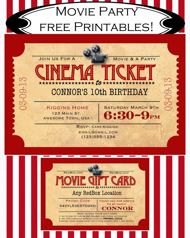 Free Printable Redbox Gift Card Template