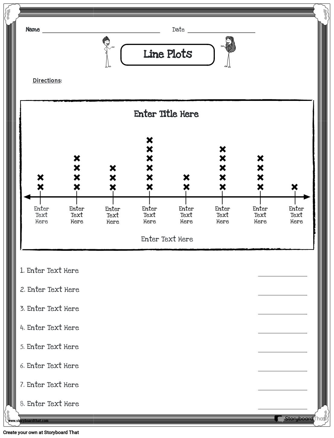 Line Plot Worksheets Free Line Plot Maker